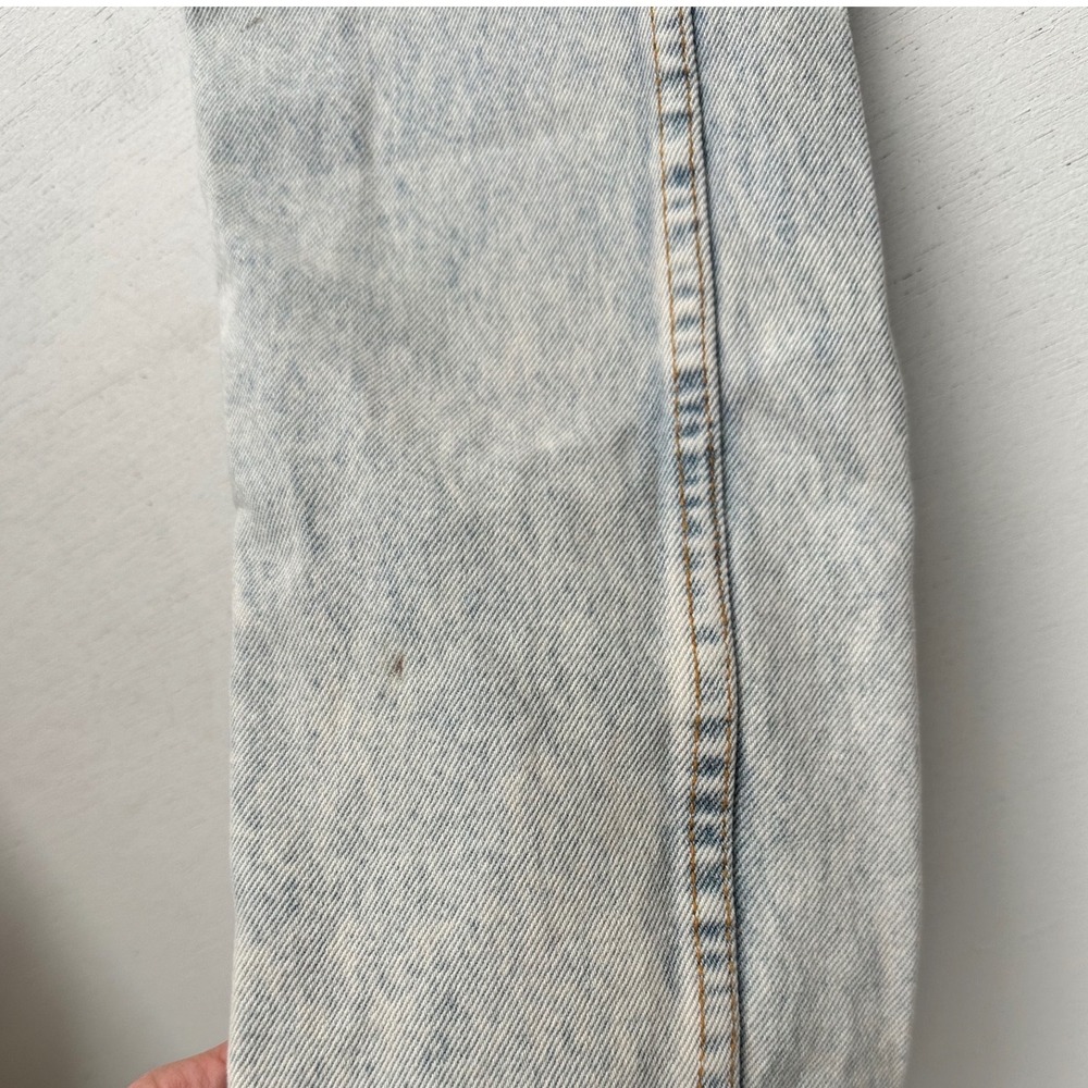 Sezane Brut Sexy Edge Blue High Waisted Straight Leg Organic Cotton Jeans 25 NEW - Picture 9 of 9